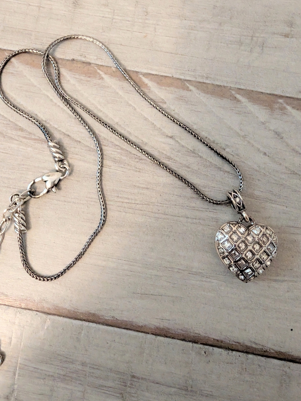Brighton Life's Journey Clear Crystal Heart Pendant Necklace